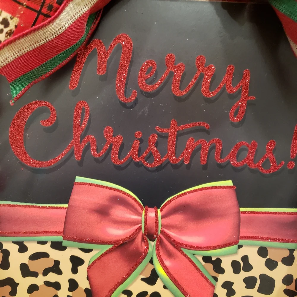 Leopard Print Holiday Wreath